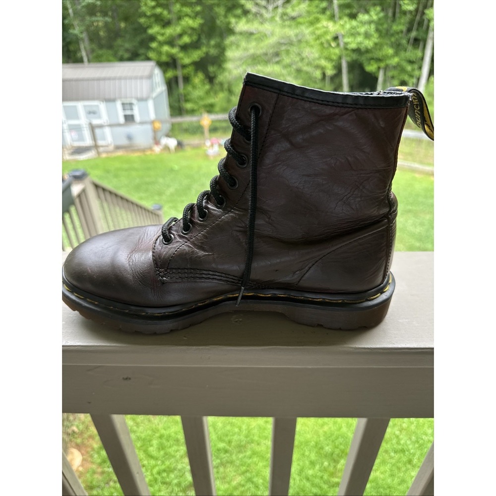 Dr. Martens Vintage Made in England Brown Leather Boots Men's US 9 UK 8 - Picture 12 of 15
